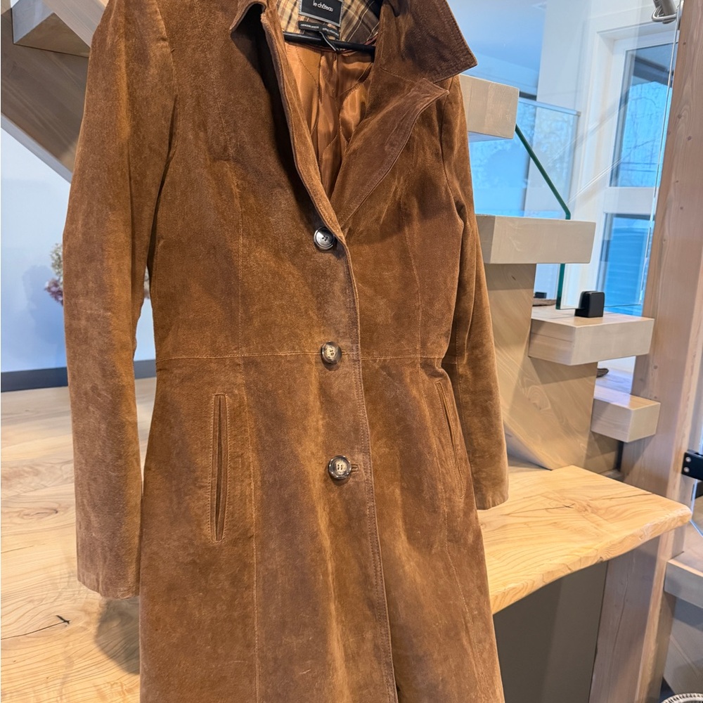Vintage Suede Le Chateau Long Coat - Picture 3 of 5